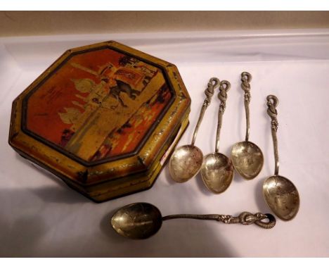 Five Nagasaki 84 snake handled spoons. UK P&amp;P Group 1 (£16+VAT for the first lot and £2+VAT for subsequent lots) 