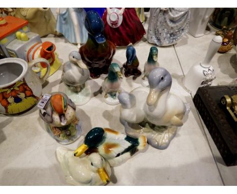 Mixed ceramic ducks, including Goebel. Not available for in-house P&amp;P 