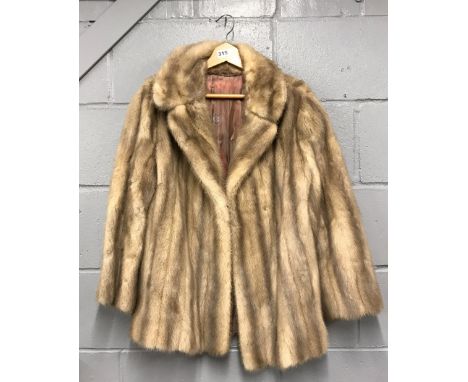 A vintage blonde mink jacket.