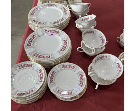 A Shelley 'Blenheim' pattern part dinner service of 40 pieces