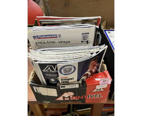 Two boxes of football programmes, West Bromwich Albion etc.