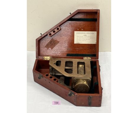 A WW2 gilt brass clinometer, Inspector's Mk. III Admiralty Pattern, 45º No 25060 by E.R. Watts &amp; Son, London. Original wo