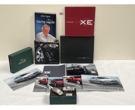 Jaguar Cars. A collection of press release and other printed matter, various model types, to include a Jaguar S-Type pewter m