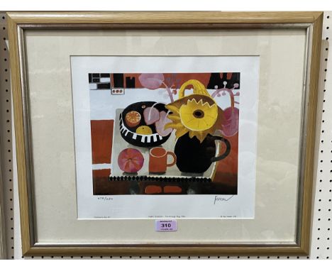 AFTER MARY FEDDEN The Orange Mug. Signed and numbered 478/550. Print on paper 12" x 13½"