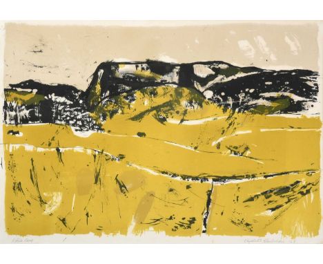 Dame Elizabeth Violet Blackadder DBE, RA, RSA (1931-2021) Scottish"Roman Wall II - Wall Town (1960)"Signed, inscribed Artists