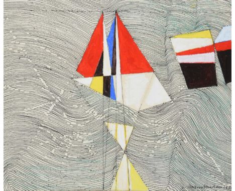 Wilhemina Barnes-Graham CBE (1912-2004)"Fun Day no.3"Signed and dated 1990, inscribed to artist's label verso, mixed media, 1