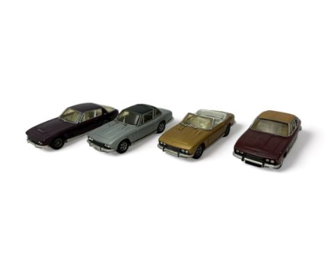 Enco Models Jensen Interceptor collection of 1/43rd scale white metal models, including Convertible No. E171219, Coupe EN09S 