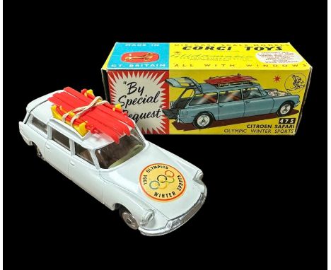 Corgi Citroen Safari 1964 Winter Olympics No. 475, generally excellent in good plus box (small pinhole and indentation to two