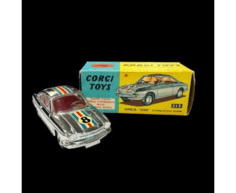 Corgi Simca 1100 Competition chrome with red interior, race #8 No. 315, generally excellent in good plus box (ink mark 100 to