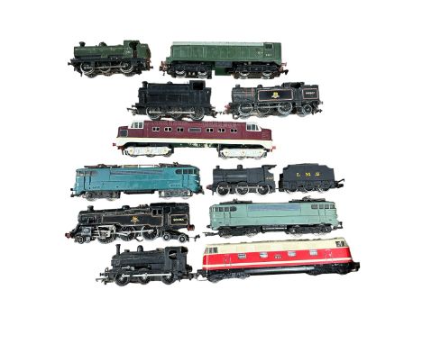 HO-OO gauge unboxed collection of locomotives (11) and wagons, generally excellent to good, with Gutzold, Lima, Hornby Dublo,