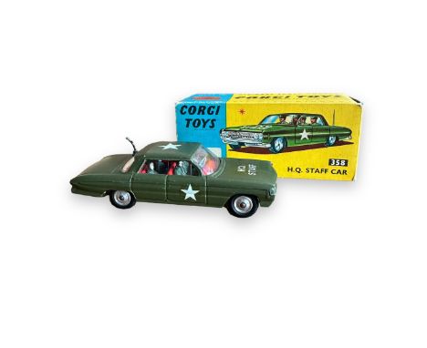 Corgi HQ Staff Car Oldsmobile No. 358, generally excellent to good plus (decal deterioration and bent aerial) in good plus bo