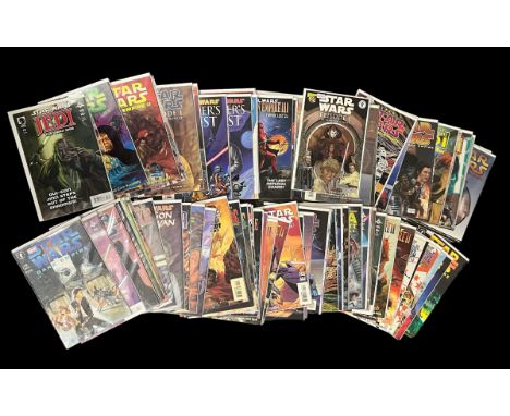 Dark Horse Comics, Selection of Star Wars Titles. See Pictures. All 74 comics are bagged &amp; boarded, NM. 5 duplicates in b