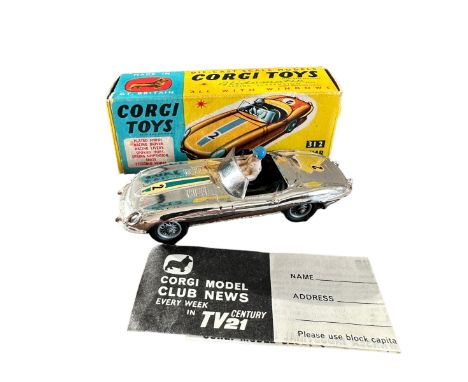 Corgi Jaguar E-Type Competition No. 312, generally excellent to good plus in good plus box (edge wear &amp; pencil mark 5/3 t