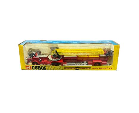Corgi American La France aerial rescue truck No. 1143, generally excellent to good plus (unattached wheel for rear ladder) in