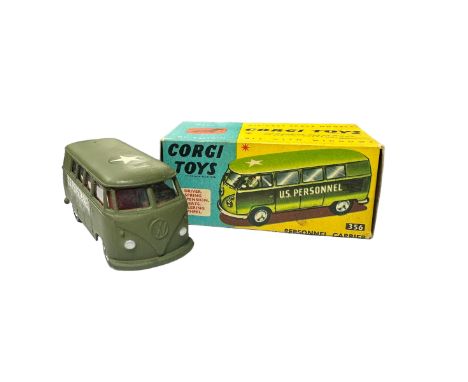 Corgi US Personnel Carrier VW van No. 356, generally excellent in excellent box, with folded leaflet. Contents unchecked for 
