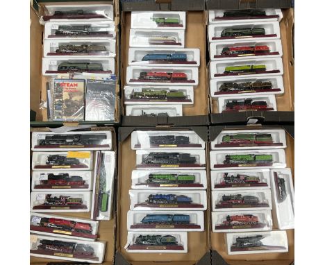 Atlas Editions display only locomotive collection, HO-OO (18) and 1/1OOth approx. scale, generally mint to excellent in good 