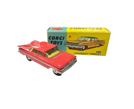 Corgi Chevrolet Impala pink No. 220, generally excellent to good plus (accessory decal to windscreen &amp; JKG in silver to b