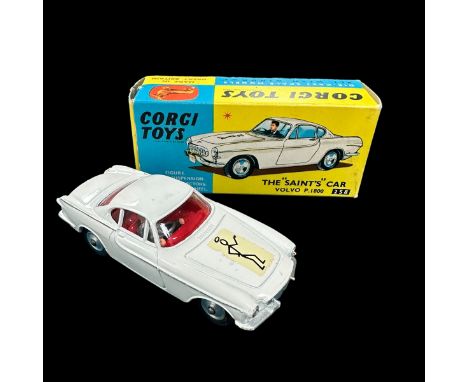 Corgi The Saint's Volvo P.1800 No. 258, white with black Saint decal (ragged edges), generally excellent in excellent box wit