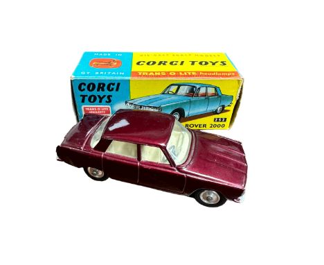 Corgi Rover 2000 metallic maroon with cream interior No. 252, generally excellent in good plus to good box (small tear to one