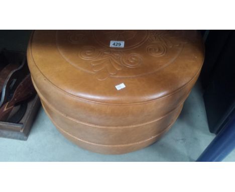 A Leather Pouffe