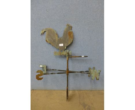 A cockerel weather vane