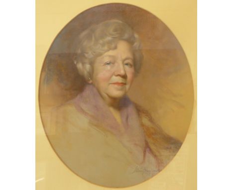 John R. Townsend (1930 - 2013), portrait of a lady, oil on canvas, 52 x 43cms, framed