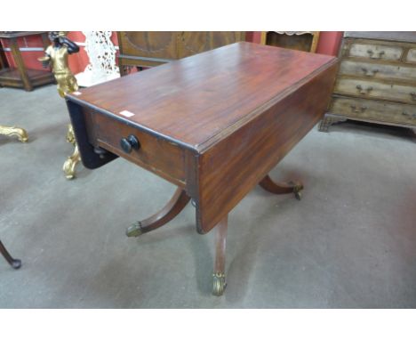 A Victorian mahogany two drawer sofa table