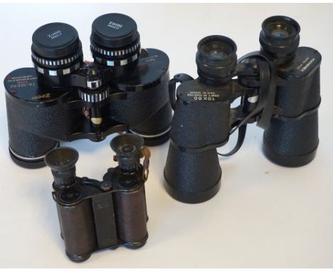 PAIR OF EDWARDIAN 'ROSS OF LONDON' FIELD GLASSES
with adjustable eye pieces, numbered 2508, contained in a fitted leather cas