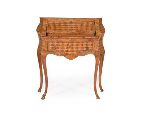 AN ITALIAN OLIVEWOOD AND PARQUETRY BUREAU LATE 18TH CENTURY 102cm high, 91cm wide, 43cm deep overall Condition Report: Marks,