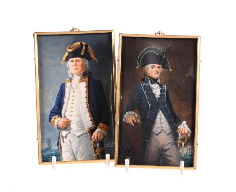 MICHAEL BARTLETT RMS (1922-2008) TWO PORTRAIT MINIATURESCaptain RN, Lieutenant RN (2)Oil on ivorineInitialled and dated 19971