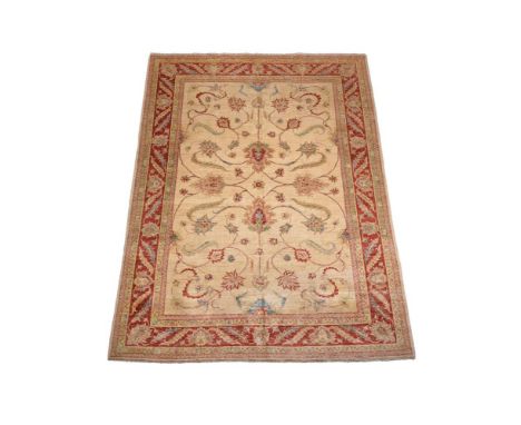 A CARPET IN ZEIGLER MAHAL STYLEApproximately 318 x 245cmCondition Report: As catalogued this is in Zieglar Mahal style only, 