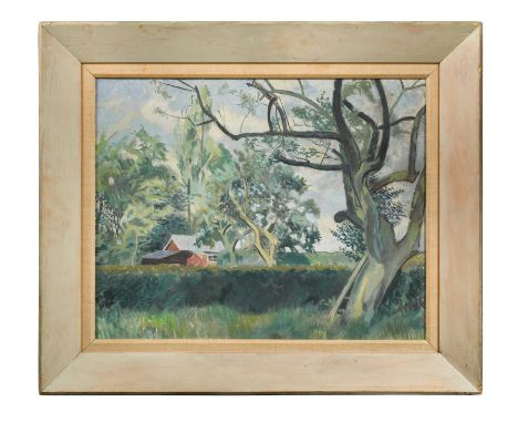 Home in the countryside oil on canvas 39 x 49cmFootnote: Provenance: Acquired directly from the artist by Marjorie Florence C