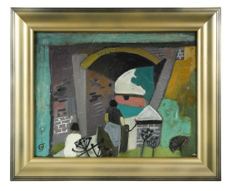 Mother and Daughter oil on board signed with initials (lower left) 32 x 42cmFootnote: Provenance: The Artist Thence by descen
