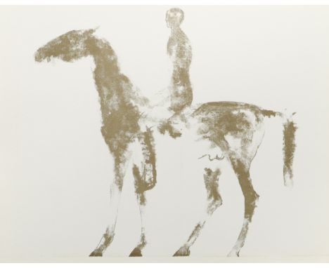Small Horse and Rider, 1970 lithograph printed in brown, unframed, 26 x 32.5cm