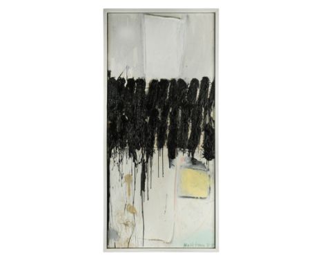 The Small Cream Square, 2010 (reworked 2012) signed and dated 'Blackburn '10.12' (lower right) mixed media on board 122 x 56c