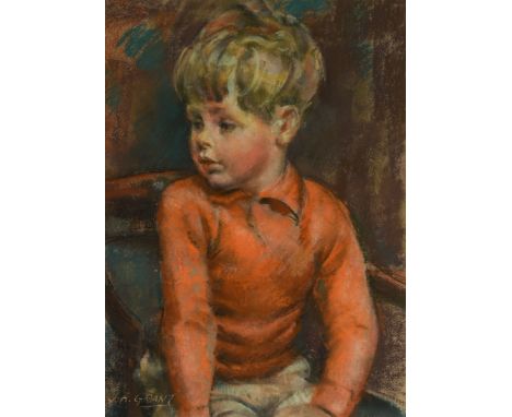 Portrait of Ian as a child signed 'J A Grant' (lower left); titled and inscribed with the artist's address to the reverse pas