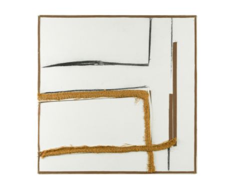 Charcoal/Sacking on White, 2005 signed and dated to the reverse charcoal and sacking on canvas 61 x 60cmFootnote: Provenance: