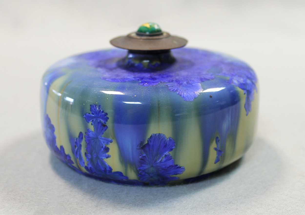 A Royal Doulton crystalline glaze scent bottle and stopper, in