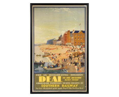 'on the Healthy Kent Coast', lithograph in colour, printed by McCorquodale &amp; Co., Ltd, London 100 x 62cmCondition report: