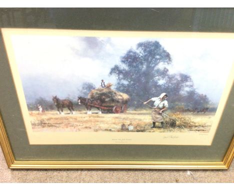 A small limited edition print by David Shepard titled whilst the sun shines.