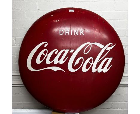 A Large vintage Coca Cola button, 91.5cm Dimeter. (D)
