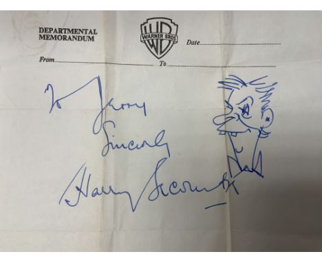 A Collection of autographs including Harry Seacomb, Mary Pickford, Frankie Lane, G.H Elliott, Eva Bartok, The Harry Seacomb a