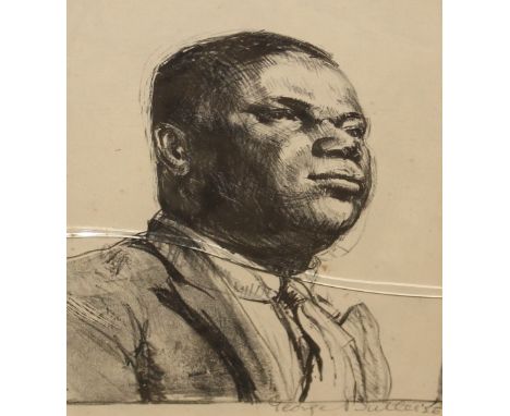 Butler, George, Portrait study of a Gentleman, Pencil and Chalk, signed, framed and glazed, 20cm x 15cm
