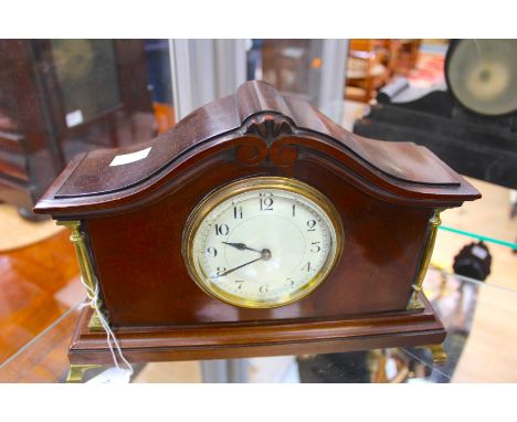 A small French mantle clock, two ended key in rear, circa 1890 