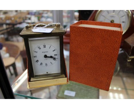Duverdrey of Bloquel France Bayard 8 day carriage clock in original box 