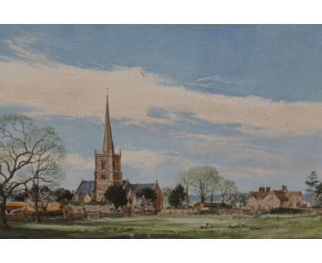 Barnfather, Michael, "Four Seasons", signed prints, framed and glazed, 26cm x 36cm.