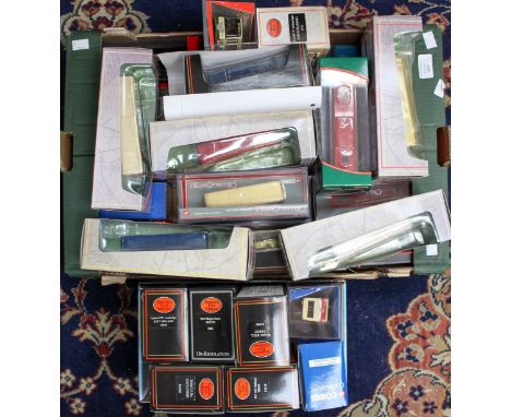 Two boxes of assorted model vehicles, including Corgi models, Exclusive First editions, Corgi the original omnibus bus models