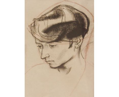 Butler, George, pencil and chalk portrait study of a Lady, unsigned, framed and glazed, 19cm x 30cm.