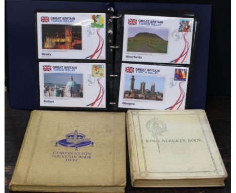 A limited edition Commemorative album of First Days covers 'Great Britain Torch Relay No. 2155 of 9950; together with two Roy