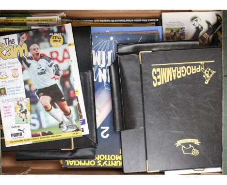 Derby County Memorabilia: A collection of assorted Derby County memorabilia to include seventeen 'Rampage' magazines, two off